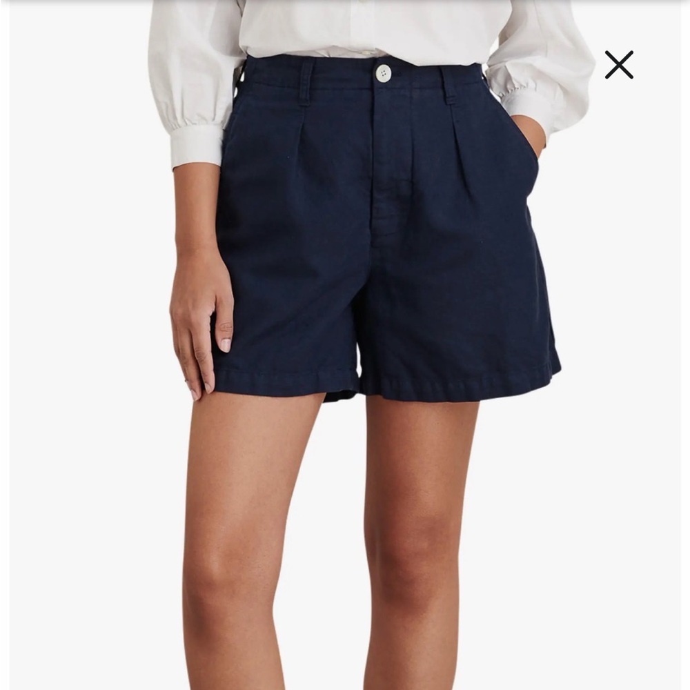 Alex Mill Navy Linen and Cotton Shorts